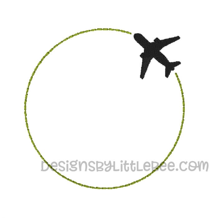 Airplane Monogram Circle Snap Tab & Eyelet Set - Image 2