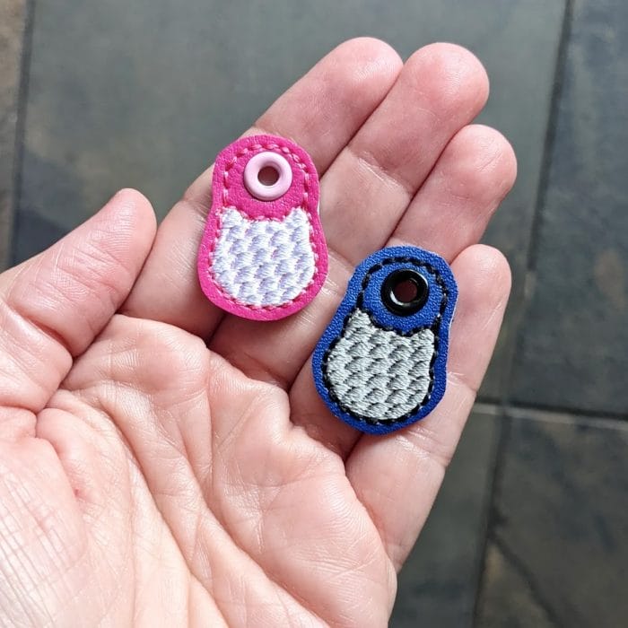Tiny Cat Eyelet Charm Key Fob
