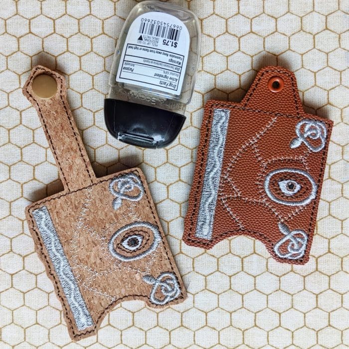 Spell Book Hand Sanitizer Holder Key Fob & Snap Tab