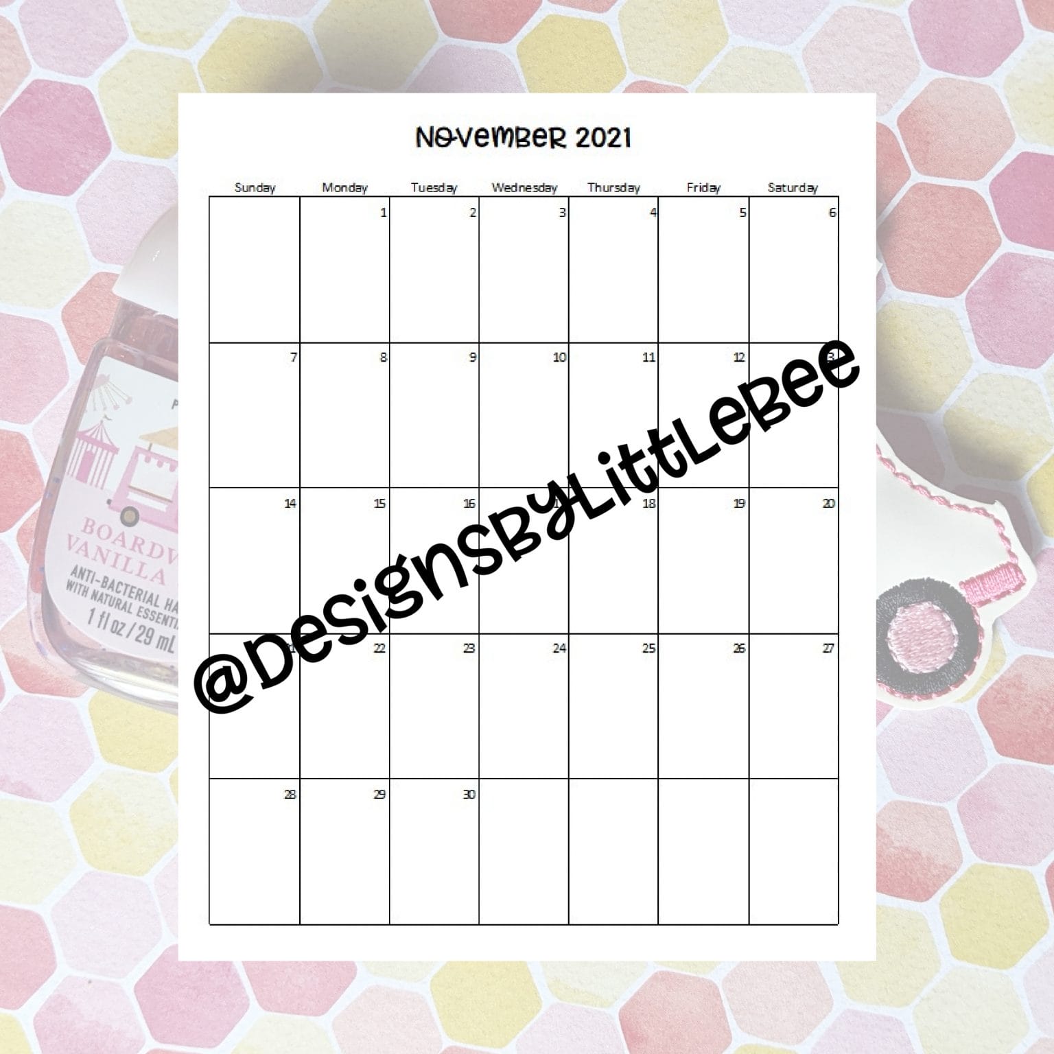 PRINTABLE Month Sheet in Excel - Designs by Little Bee
