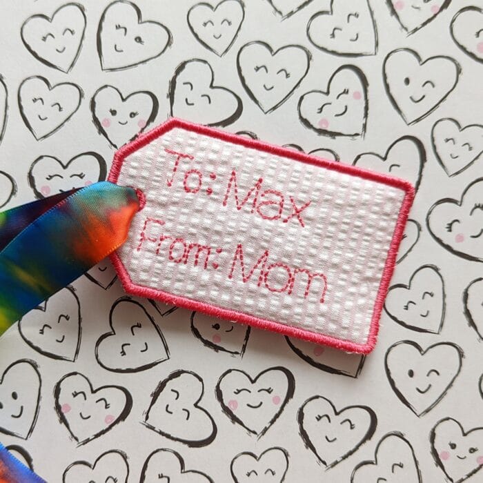 Satin Gift Tag In-the-Hoop Project