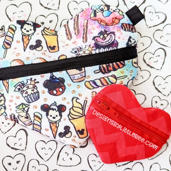 Heart Zipper ITH Bag