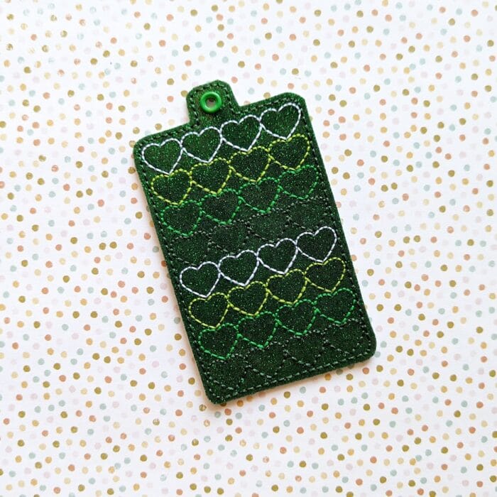 Heart Print ID Card/Badge Holder - 5x7 and up ONLY