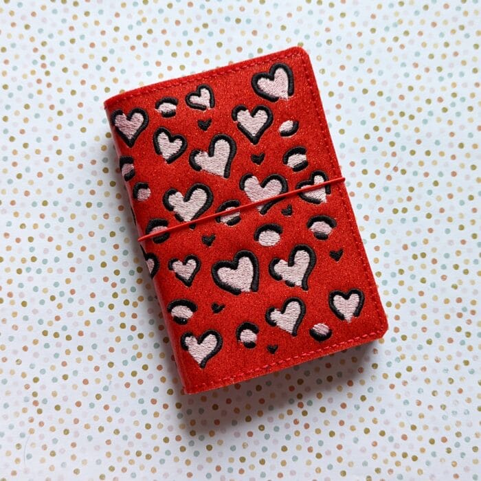 Leopard Hearts Mini Composition Book Cover