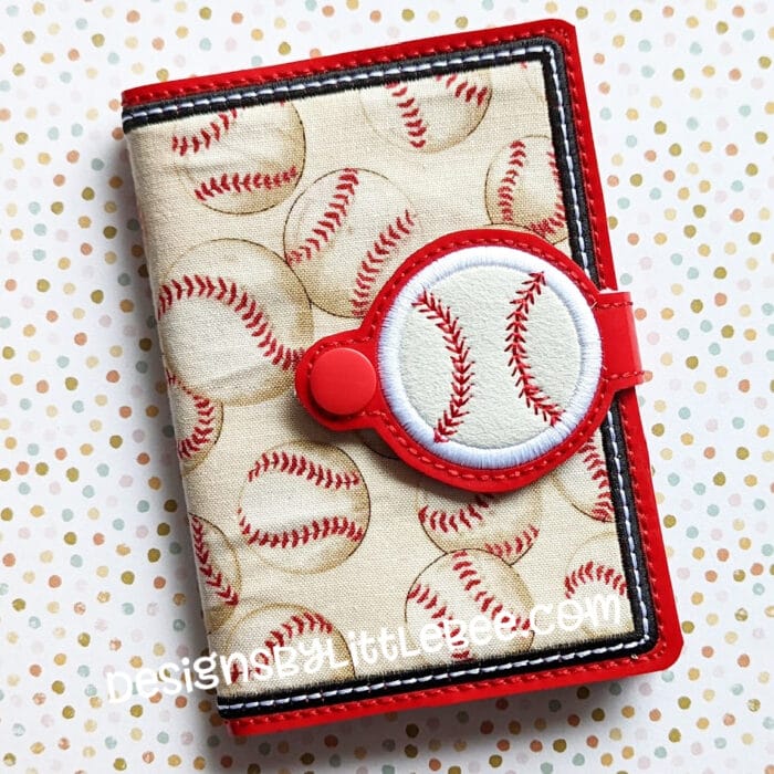 Baseball Mini Composition Book Snap Cover