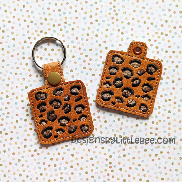 Leopard Snap Tab & Eyelet Fob