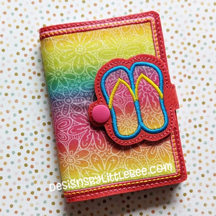 Flip Flops Mini Composition Book Snap Cover