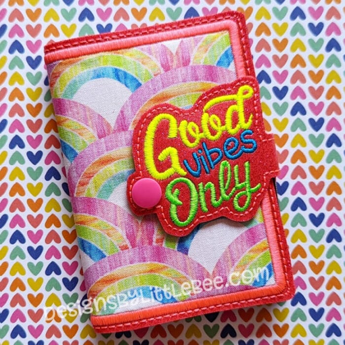 Good Vibes Only Mini Composition Book Snap Cover