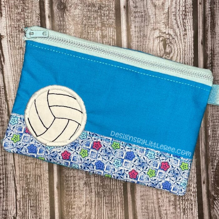 Volleyball ITH Split Zipper Bag