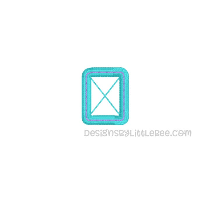 Barn Door Box Embroidery Design Add-On - Curved Applique