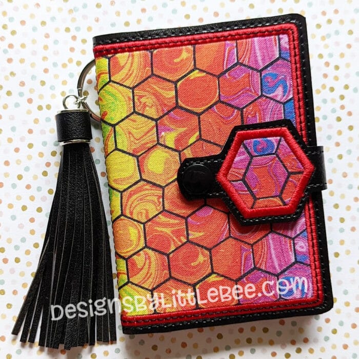 Hexagon Mini Composition Book Snap Cover