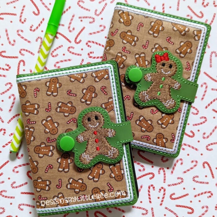 Gingerbread Boy and Girl - Mini Composition Book Snap Cover
