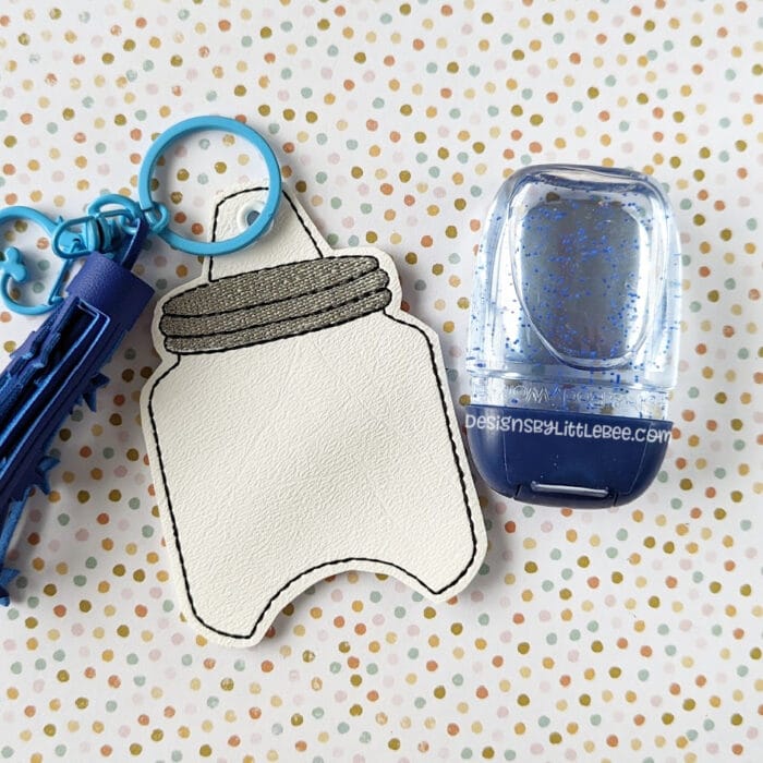 Mason Jar - Hand Sanitizer Holder Key Fob & Snap Tab