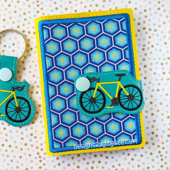Road Bicycle Mini Composition Book Snap Cover