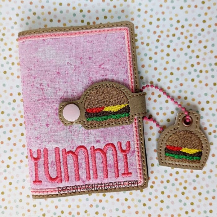 Cheeseburger Mini Composition Book Snap Cover