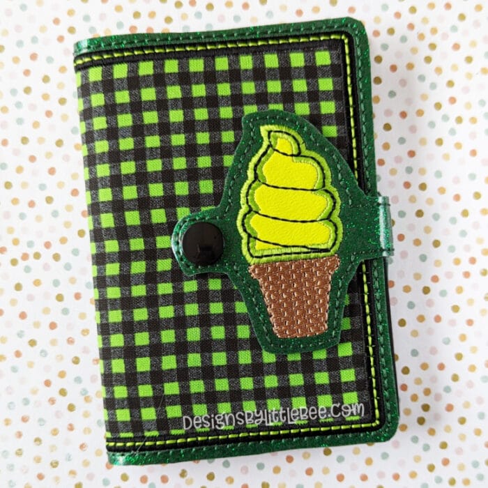 Ice Cream Cone Mini Composition Book Snap Cover