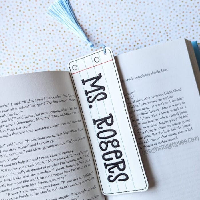 Notebook Paper Bookmark