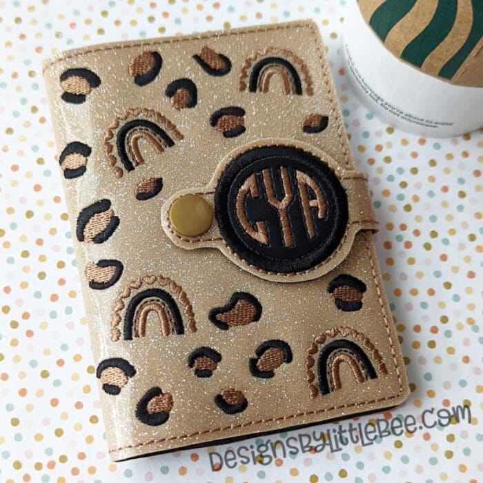 Leopard Rainbow Print - Mini Composition Book Snap Cover