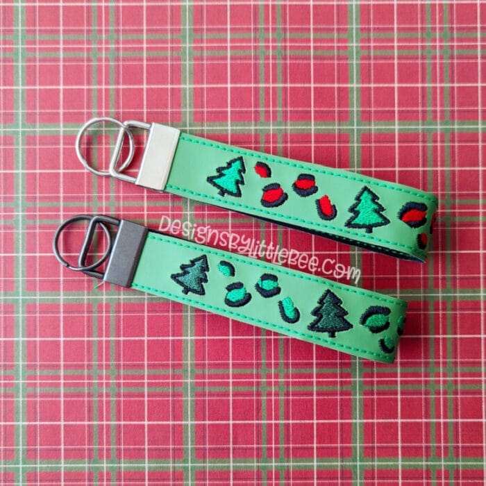 Leopard Print with Trees ITH Wristlet in 4 Sizes