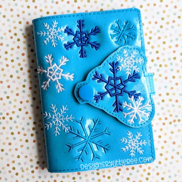 Snowflakes Mini Composition Book Snap Cover II