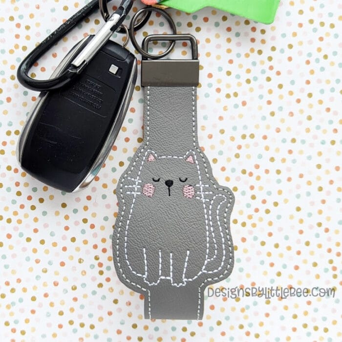 Fancy Cat ITH Wristlet in 4 Sizes