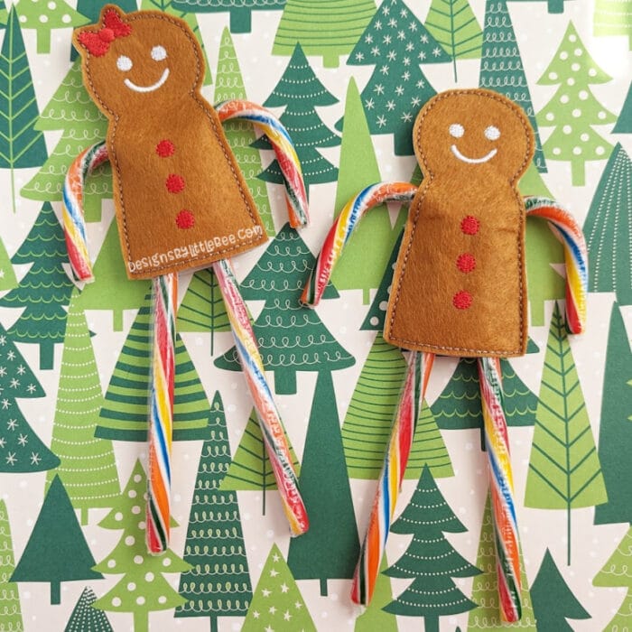 Gingerbread Boy & Girl Candy Cane Holders