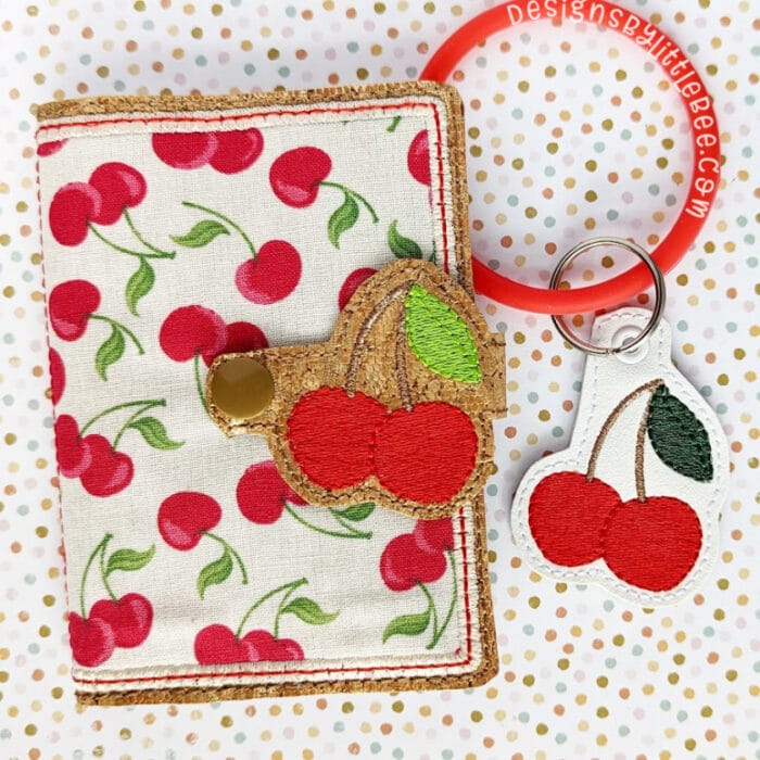 Cherry Mini Composition Book Snap Cover