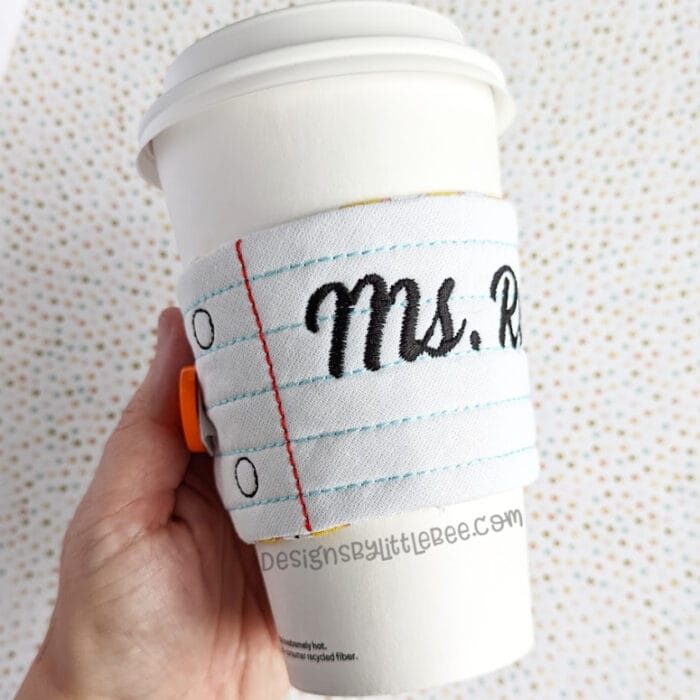 Notebook Paper Coffee Wrap / Sleeve