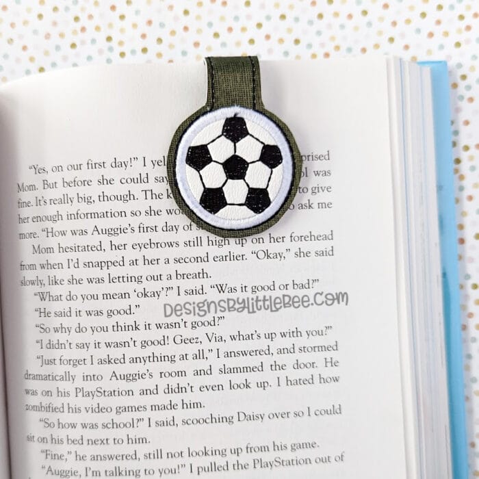Soccer Ball Foldover Magnetic Bookmark