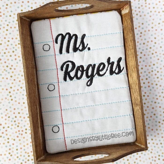 Notebook Paper Mug Rug