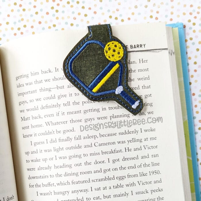 Pickleball Foldover Magnetic Bookmark