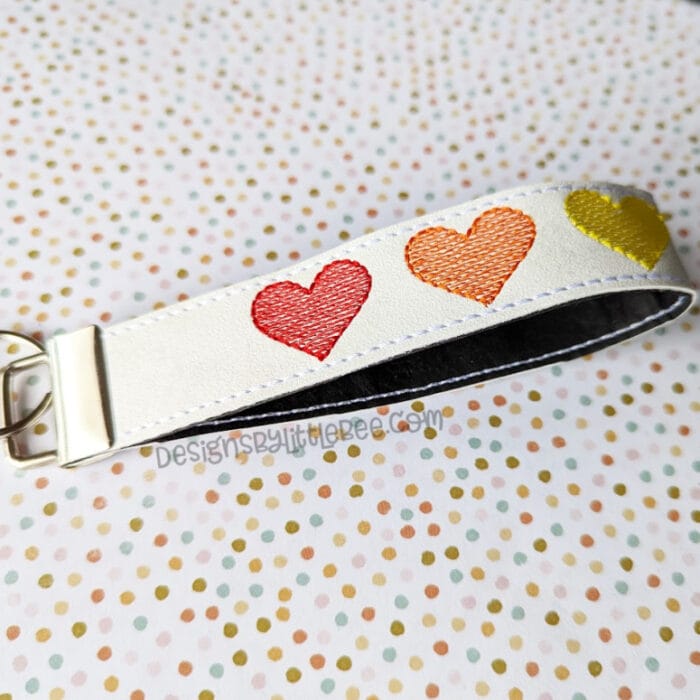 Hearts ITH Wristlet in 4 Sizes - Image 2