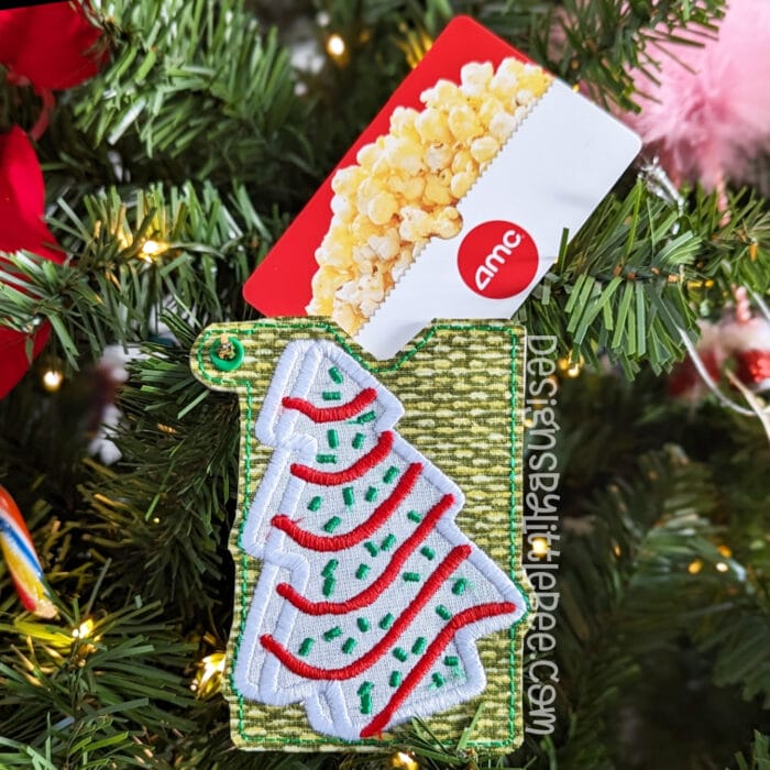 Christmas Tree Cake Gift Card Holder