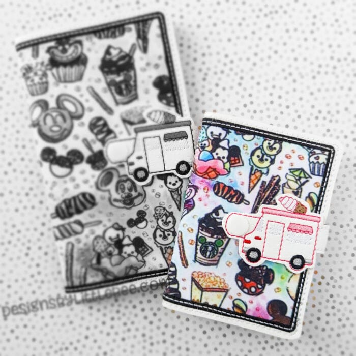 Ice Cream Truck Mini Composition Book Snap Cover