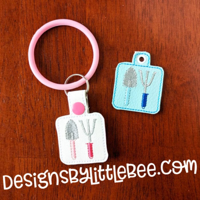 Garden Tools Snap Tab & Eyelet Key Fob