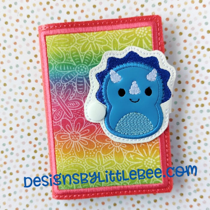 Pudgy Triceratops Mini Composition Book Snap Cover