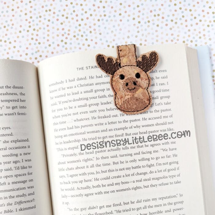 Pudgy Moose Foldover Magnetic Bookmark