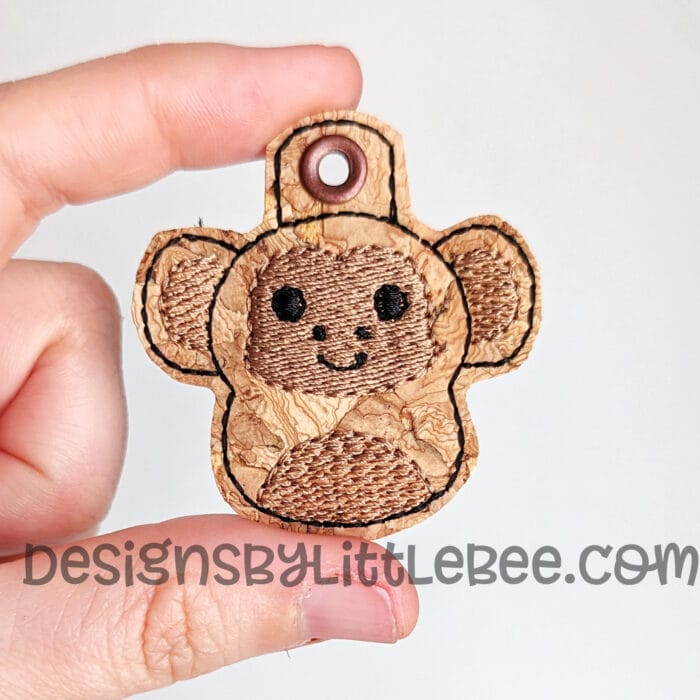 Pudgy Monkey Snap Tab & Eyelet Key Fob
