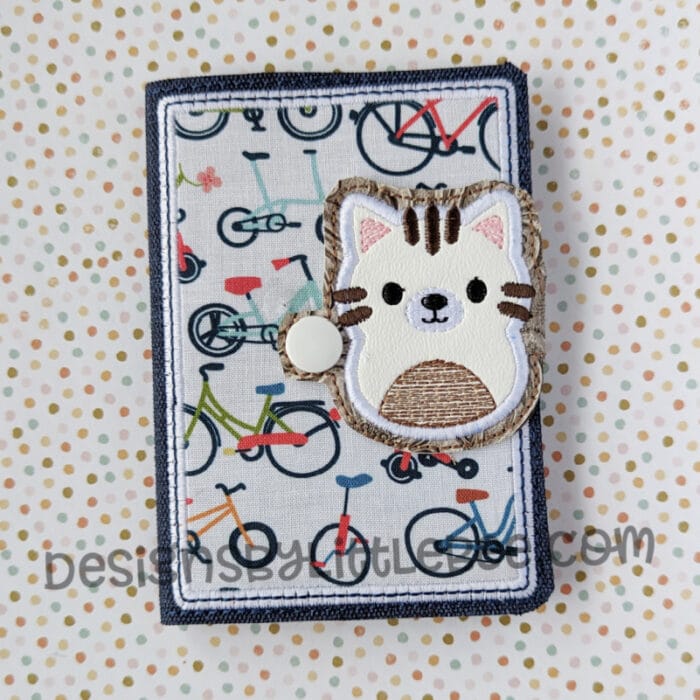 Pudgy Cat Mini Composition Book Snap Cover