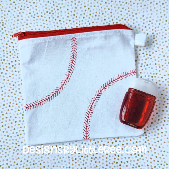 Baseball ITH Zipper Bag