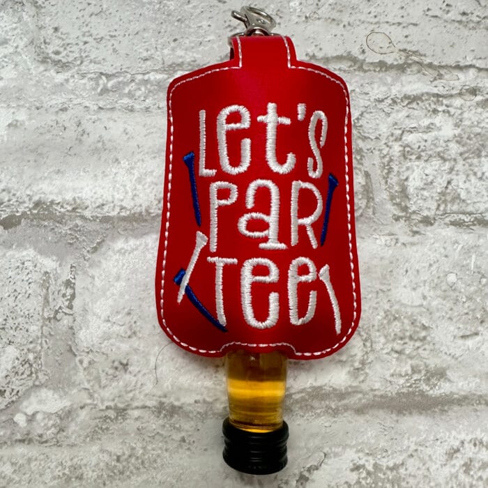 Let's Par Tee! Nip Holder Snap Tab & Eyelet Fob