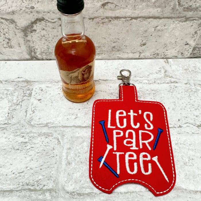 Let's Par Tee! Nip Holder Snap Tab & Eyelet Fob - Image 2