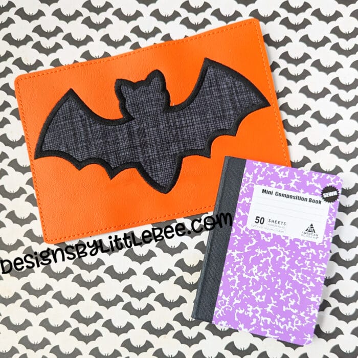 Bat Applique Mini Composition Book Cover