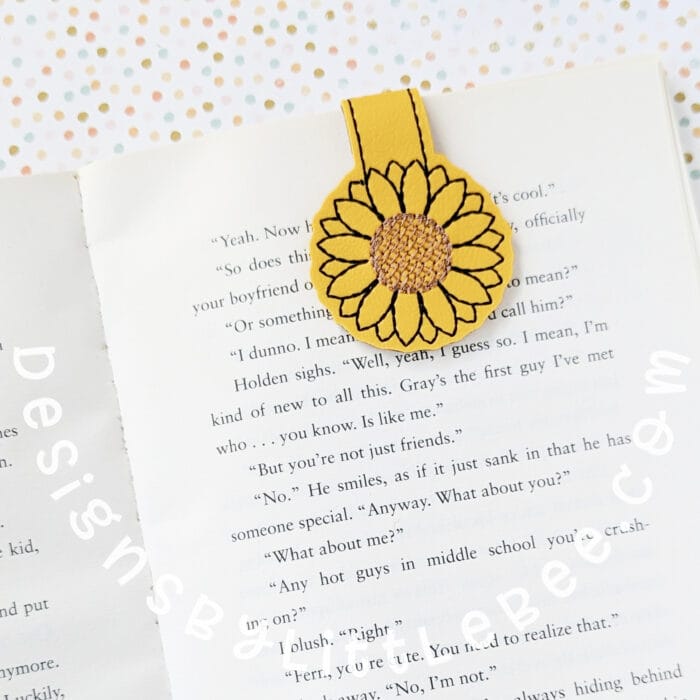 Sunflower Foldover Magnetic Bookmark