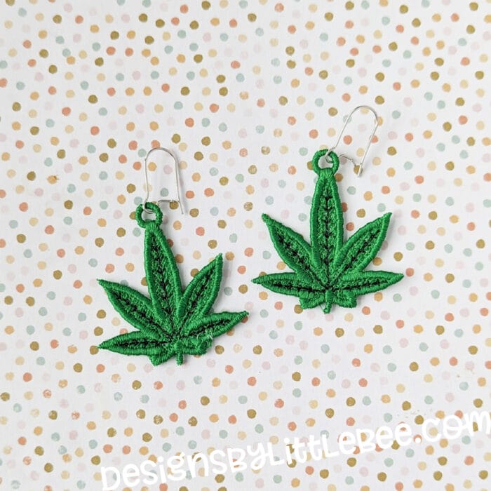 Leaf FSL Earrings - Image 2