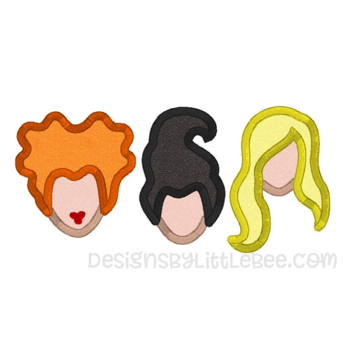 Witch Trio Applique