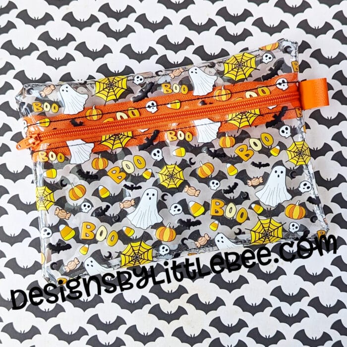 Vinyl Horizontal Zipper ITH Bag