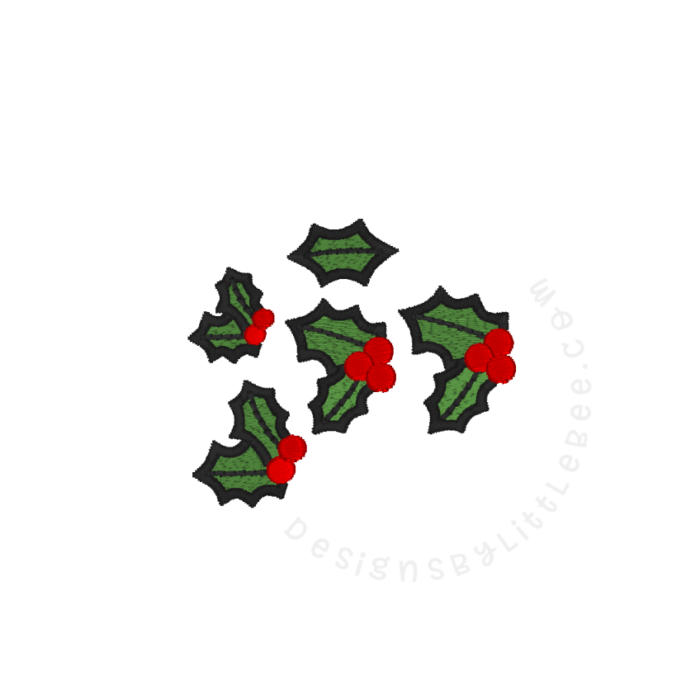 Holly Mini Embroidery Design Set