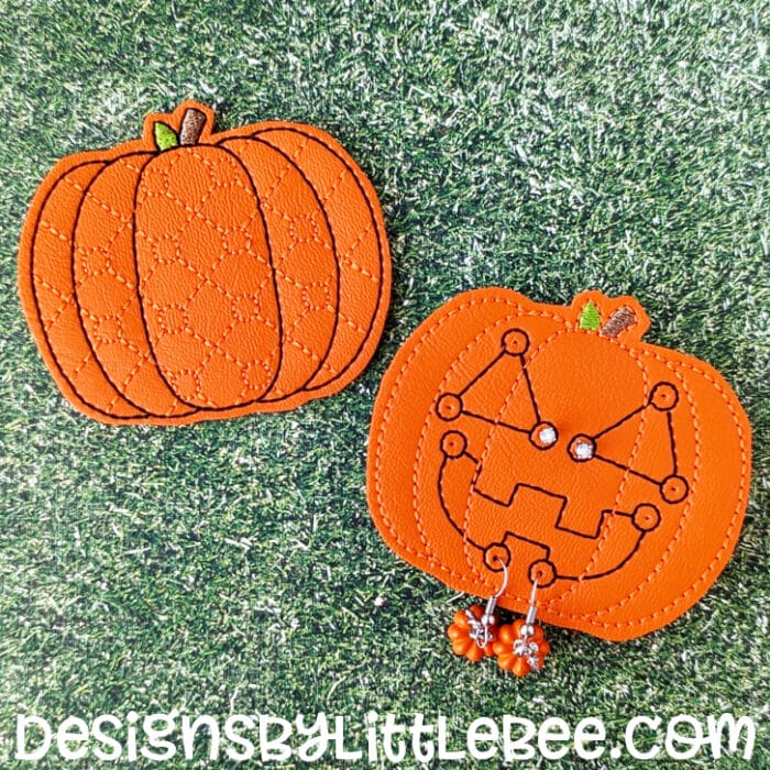 Pumpkin & Jackolantern Travel Jewelry Tag Set