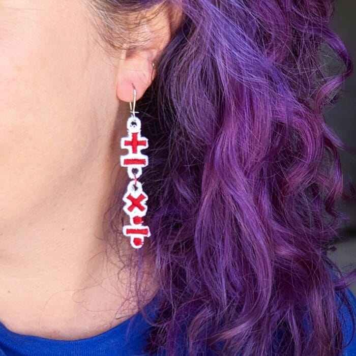 Math Equation FSL Earrings - Image 2